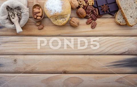 Ingredients for the healthy foods selection. The concept of healthy food set Stock-Fotos