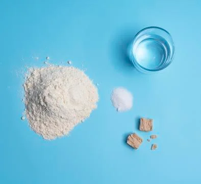 The ingredients for making bread Stock Photos