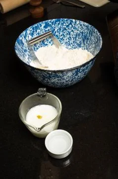 Ingredients for making dough Stock Photos
