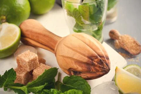 Ingredients for making mojitos. Stock-Fotos