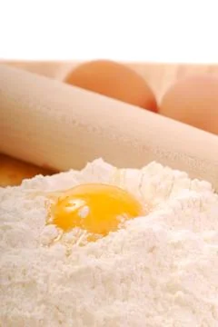 Ingredients for making pasta Stock Photos