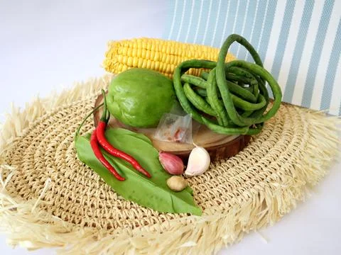 Ingredients for making vegetable soup Stock Photos