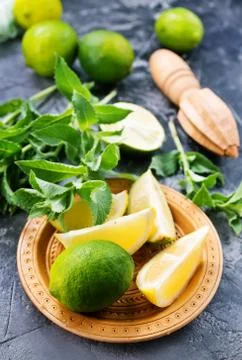 Ingredients for mojito Stock Photos
