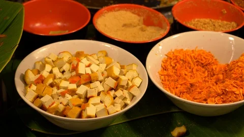 The ingredients for pad thai Stock Footage 89111106