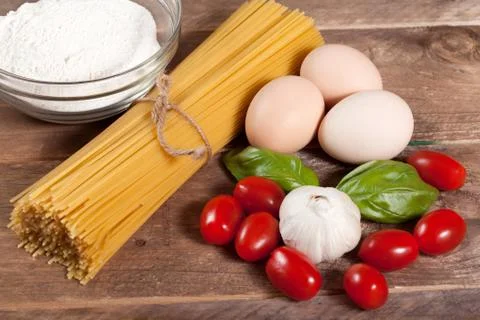Ingredients for preparing a meal. Stock Photos
