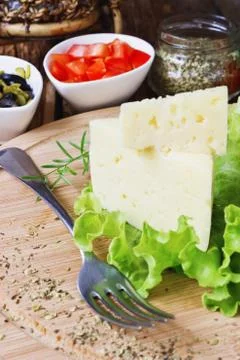 Ingredients for the salad Stock Photos