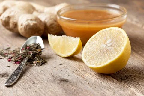 Ingredients for tea Stock Photos