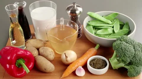 Ingredients for vegetable curry Stock Footage 24672614