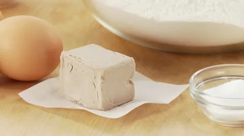 Ingredients for yeast dough Stock Footage 24639906
