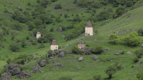 Ingushetia, ancient city Eghikal Stock Footage 81208595