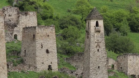 Ingushetia, ancient city Eghikal Stock Footage 81208753