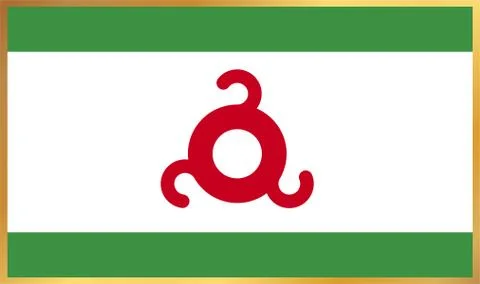Ingushetia Flag Illustration Stock Illustration