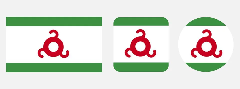 Ingushetia flag, vector illustration Stock Illustration