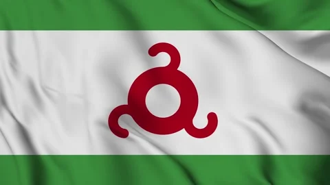 Ingushetia flag Waving Stock Footage 294134902