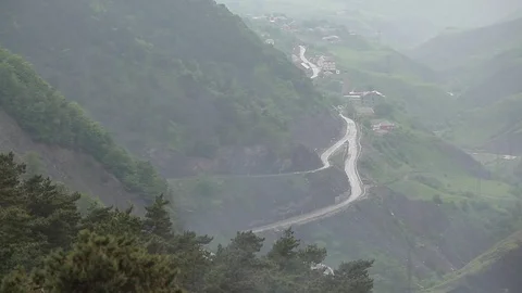 Ingushetia Mountains Stock Footage 81057059