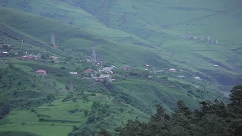 Ingushetia Mountains 스톡 동영상 81057060