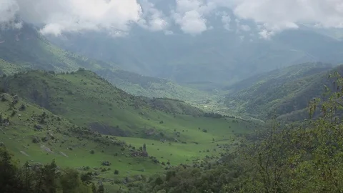 Ingushetia Mountains Stock Footage 81198900