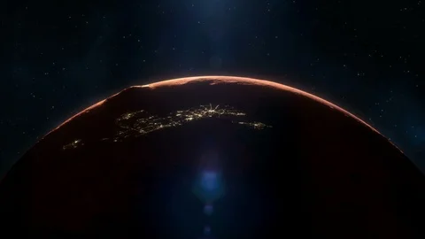 Inhabited Mars of the Future - Close Stock Footage 87924365