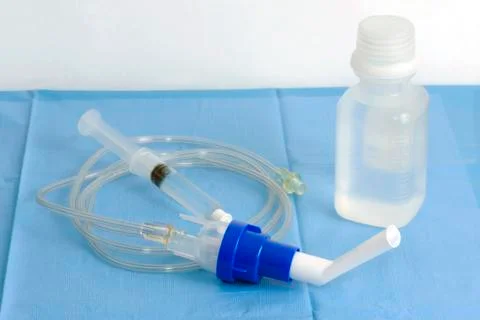 Inhalation therapy Stock Photos