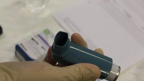 Inhalator - inhaler Stock Footage 82937076