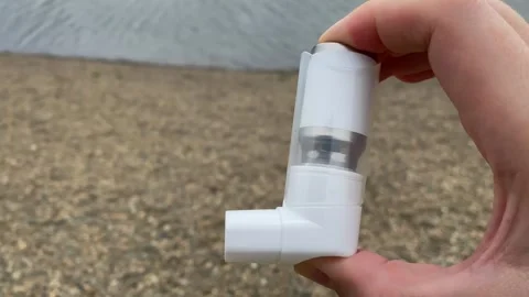 Inhaler for breathing Stock Footage 290194730