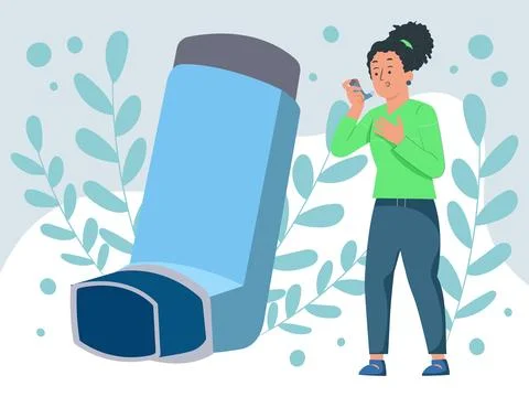 Inhaler Concept Illustration Illustrazione stock