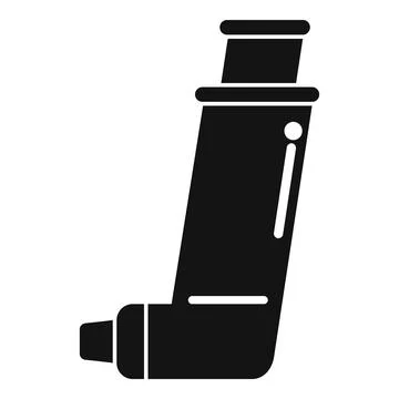 Inhaler device assisting breathing, treating asthma and allergy Stock Illustration