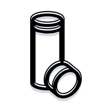 Inhaler device representing asthma medication and respiratory health Stock Illustration