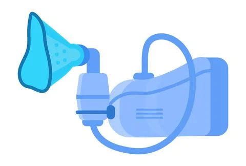 Inhaler, nebulizer icon vector. Equipment for bronchitis treatment. 스톡 일러스트