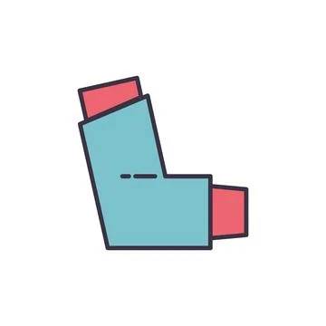 Inhaler related vector icon. Stock Illustration