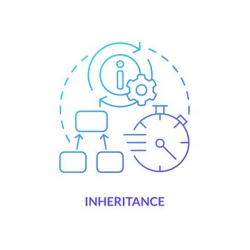 Inheritance blue gradient concept icon Illustrazione stock