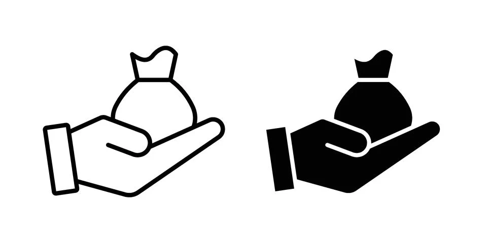 Inheritance law icon linear versions pack on white background Stock Illustration