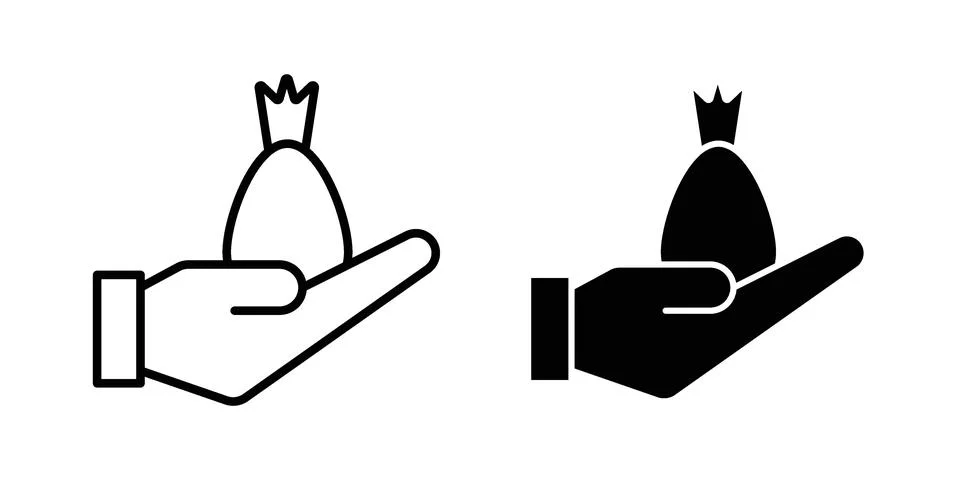Inheritance law icon set modern line and solid style collection. Stock Illustration