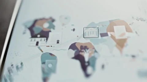 Inheritance map reveals selectable bank among estate elements Stock Footage 346606718