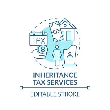 Inheritance tax services concept icon Stock Illustration