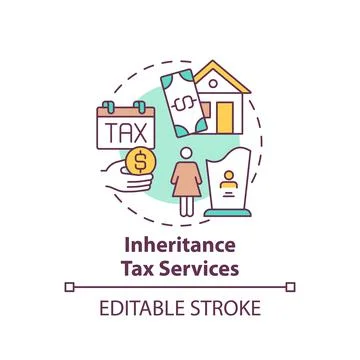 Inheritance tax services concept icon Stock Illustration