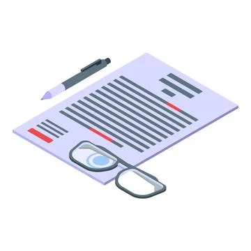 Inheritance testament icon, isometric style Stock Illustration