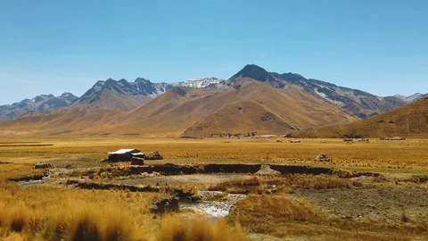 Inhospitable landscape in the Peruvian Andes Stock Footage 121500355