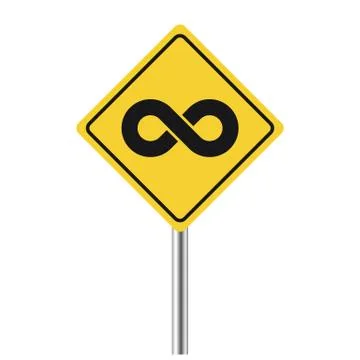 Inifinity road sign Stock-Illustration