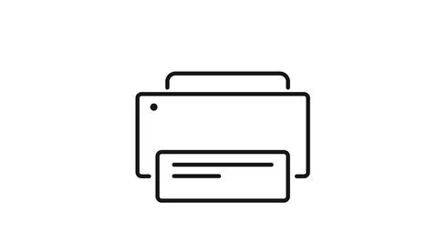 Inimalist printer icon Иллюстрация