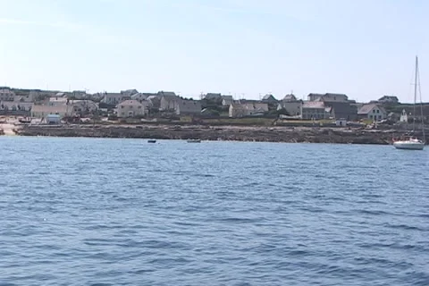 Inis Oirr From Water Stock Footage 1069751