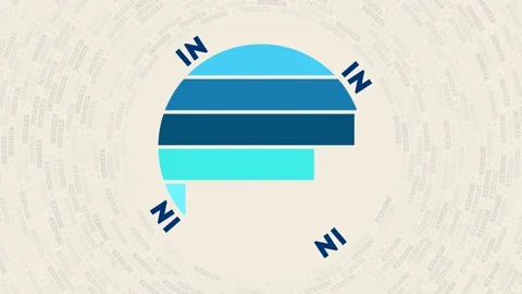 Inisheer logo intro. Badge with the circular name and map of island. Modern I... Stock Footage 236653203