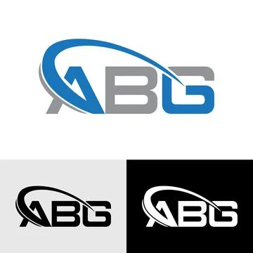 Initial ABG letter modern typography vector logo design template Stock Illustration