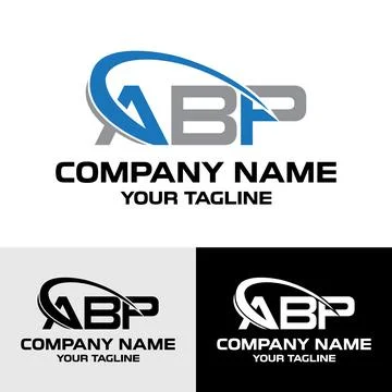 Initial ABP letter modern typography logo design template Stock Illustration