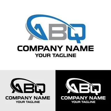 Initial ABQ letter modern typography logo design template Stock Illustration