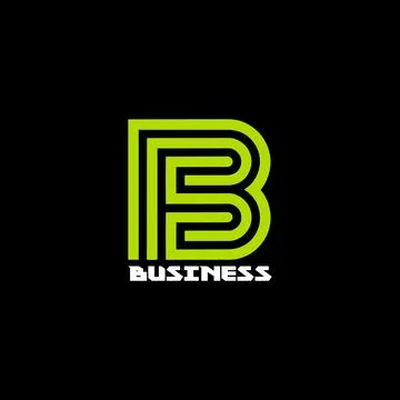 Initial abstract digital alphabet 'B' letter logo. Minimalist typography Stock Illustration