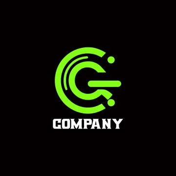 Initial abstract digital alphabet 'C' letter logo. Minimalist typography Stock Illustration