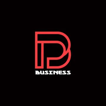 Initial abstract digital alphabet 'D' letter logo. Minimalist typography Stock Illustration