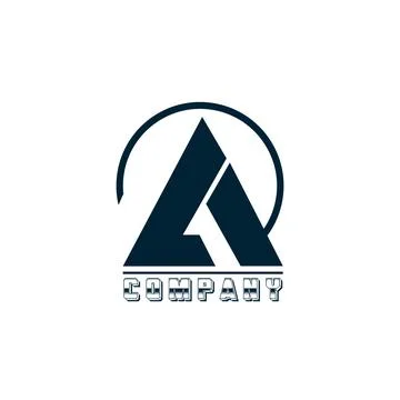 Initial abstract digital alphabet 'A' letter logo. Minimalist typography Stock Illustration