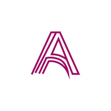 Initial abstract digital alphabet 'A' letter logo. Minimalist typography Stock Illustration